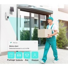 Netvue 2K externe camera, draadloze, aangedreven zonne-energie