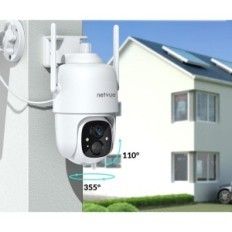 Netvue 2K externe camera, draadloze, aangedreven zonne-energie
