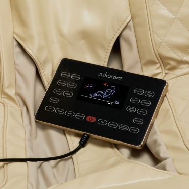 Sakura Comfort Plus 806 beige massagestoel — detail bedieningselementen