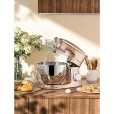 Kuchyňský robot facelle SM-1554 1500W 8L šampaňské planetární mixer s velkou miskou a mnoha tipy