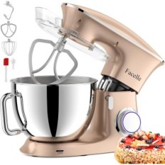 Skadad Kök Robot Facelle SM-1554 1500W 8L Champagne Planetary Mixer med en stor skål och många tips