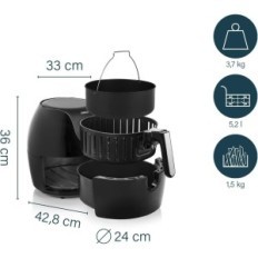 Francoska princesa 182050 5,2L 1800W Črna