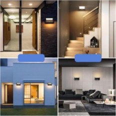 Bojāts sienas sienas lampa KLIGHTEN 24W kustības sensors 1500lm 3000k 2gab.