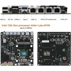 Bundkort N100 US 4 * I226 2.5G LAN 6 * SATA3.0 1 * DDR5 2 * M.2 NVME 3.0x1