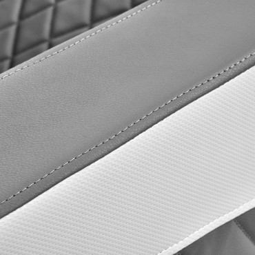 Silla de masaje Sakura Classic 306 blanca y gris — detalle de la superficie