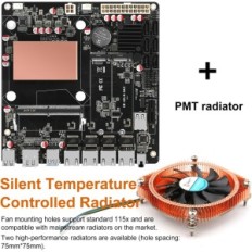 Utställning Mainboard N100 US 4 * I226 2,5G LAN 6 * SATA3.0 1 * DDR5 2 * M.2