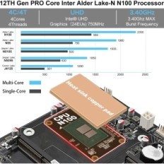 Exposition Mainboard N100 US 4 * I226 2.5G LAN 6 * SATA3.0 1 * DDR5 2 * M.2