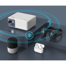 Használt Mini- projektor AKIYO O1 Wi- Fi / Bluetooth, Full HD karcolásokkal