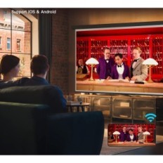 Χρησιμοποιείται μίνι προβολέας Akiyo O1 με Wi-Fi / Bluetooth, Full HD με γρατζουνιές