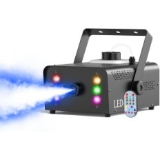 Used smoke machine Uking 1500W LED RGB tank 1l remote control 6 min heating