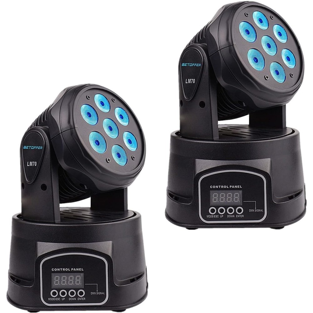 Reflector DJ Betopper LM70S 7x8W RGBW, Akwynek Zamkowo / DMX, 2 piezas