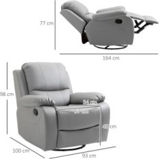 Έκθεση Homccom ARM με απόκλιση, υποπόδιο, έως 150 κιλά, γκρι