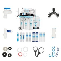 Sistema de filtración de agua de 5 etapas GeekPure usado con ósmosis y filtro de 75GND