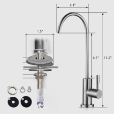 Brukt Geekpure 5-trinns vannfiltreringssystem med osmose og 75 gde filter