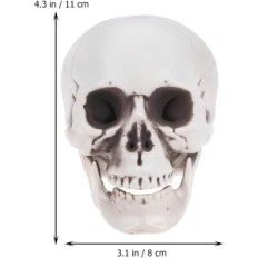 Plastic opknoping skeleton. Skelet-decoratie op een huisfeest