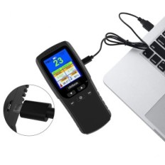 Digital Lifebasis HCHO Detector PM2.5 PM1.0 Bærbar LCD Luftkvalitetsmåler