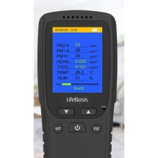 Digital Lifebasis HCHO Detector PM2.5 PM1.0 Portable LCD Air Quality Meter