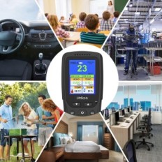 Digitale LifeBasis HCHO-detector PM2.5 PM1.0 Draagbare LCD Luchtkwaliteitsmeter