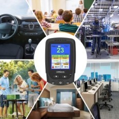 Digital Lifebasis HCHO Detector PM2.5 PM1.0 Misuratore di qualità dell'aria LCD portatile