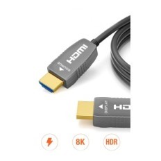 Fiber Optic HDMI Cable Ruipro 8K CL2 2.1 48Gbps 7.6 m optiskais kabelis Ultra HD attēlu pārraidei