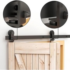 Wolfbird 3.5FT / 107cm Cerradura de puerta corredera y bisagras para puertas plegables