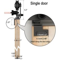 Wolfbird 3.5FT / 107cm sliding door lock and hinges for folding doors