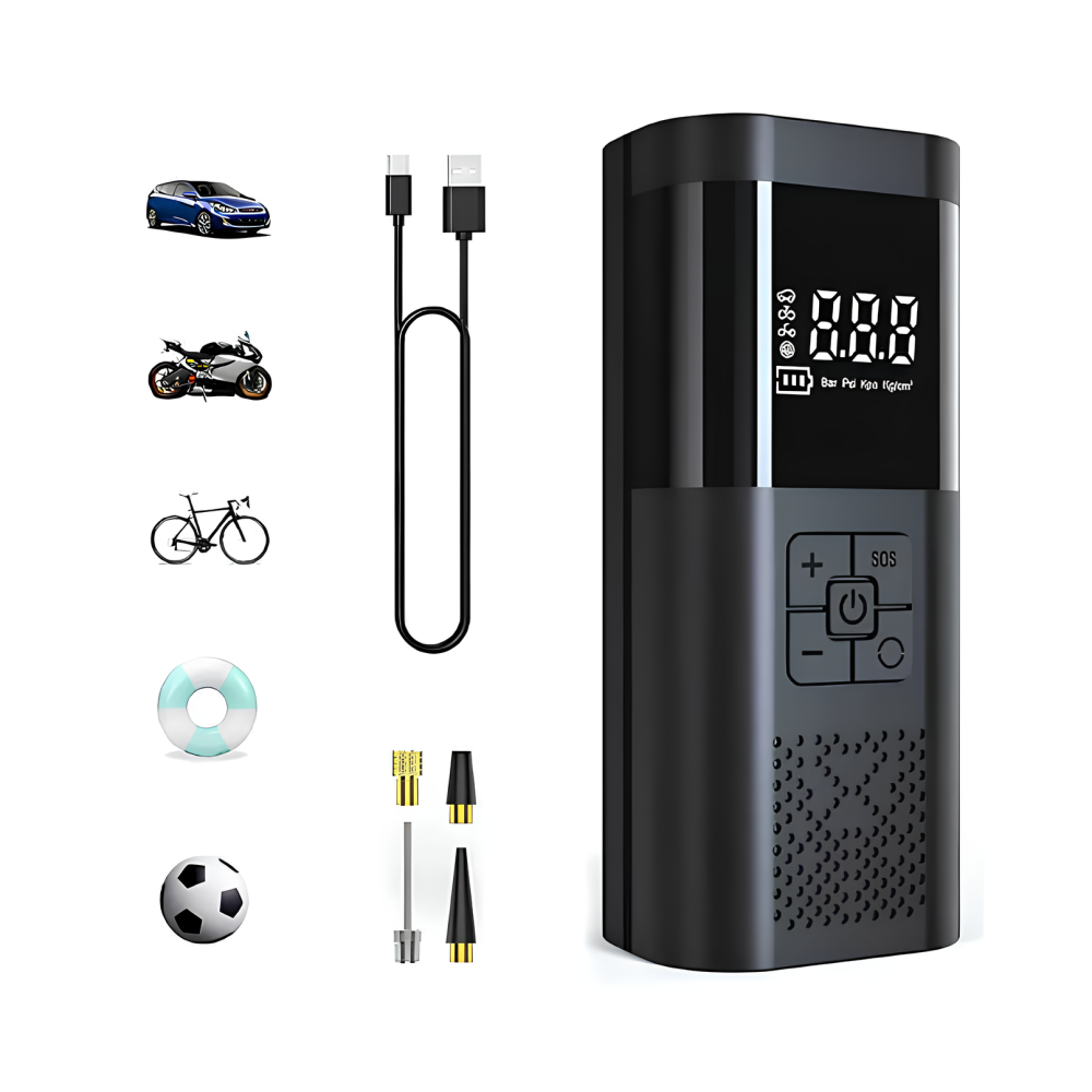 Pompe de voiture Portable VC-027 12V 6000MAH, Banque d'alimentation