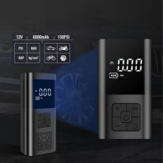 Przenośna pompka samochodowa VC-027 12V 6000mAh, power bank