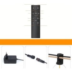 Yuucio LED φώτα χορδών, G40, 75 + 2 πλαστικές βολβοί, 45 μέτρα