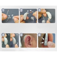 Used Delmicure 702D hearing aid with noise reduction 4 sound modes