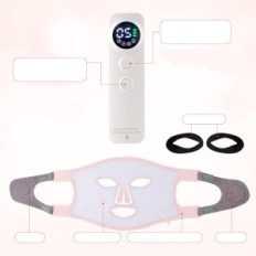 Mostra la rimozione della maschera con la maschera con 4 colori terapia a LED