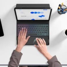 Klawiatura Earto z trackpadem dla iPad Pro 12.9 (6a/5a/4a/3a Gen), QWERTY