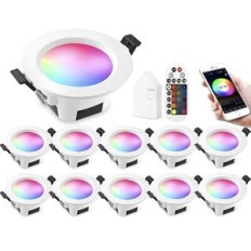 10 intelligentse RGB Geyuey Bluetoothi 5W 350 LM LED-lampide komplekt
