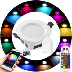 Sada 10 inteligentných RGB Geyuey Bluetooth 5W 350 LM LED LAMP