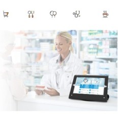 Ceinture de rack pour iPad à 10,2 "Tourner 360 ° Noir anti-discrète