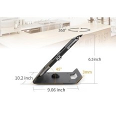 Plauktu josta iPad līdz 10.2 "Rotating 360 ° Anti-diskry melns