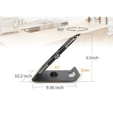 Beelta stand on iPad akár 10,2 "forgó 360 ° anti-lopó fekete