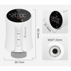 Set di 3 Termostati di Tuya WiFi a Alexa Google con batterie