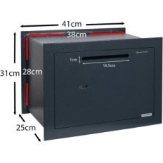 Parete Cassaforte Genie Mano con doppio tasto chiave, 24L