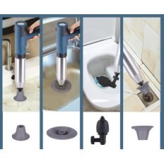 Pistón eléctrico para baño con 4 puntas, presión de aire