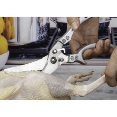 Ciseaux de cuisine Resteq modèle 2in1 pour os, étui, acier inoxydable