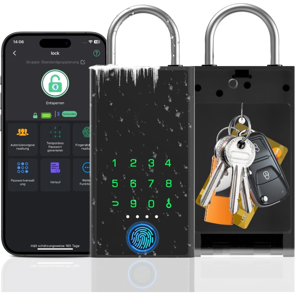 Ohutu ESEEESMART B3BF-klahvidega sõrmejälje ja IP65-koodi veekindel