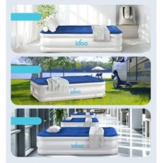 Opblaasbare matras Idoo I-HOM27 Draagbaar met een pomp, comfortabel en solide
