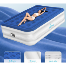 Idoo de matelas gonflable I-HOM27 portable avec une pompe, confortable et solide