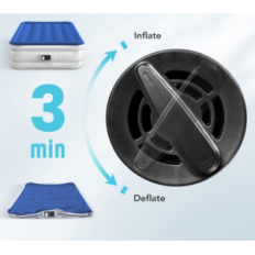 Inflatable mattress Idoo I-HOM27 portable with a pump, comfortable and solid