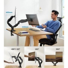 Sta voor twee Huanuo Hnds6-monitoren 13-32 inches VESA 75/100 mm Houder