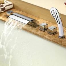 5 db vízesés akkumulátor készlet FAUCET fürdő, króm, C05700