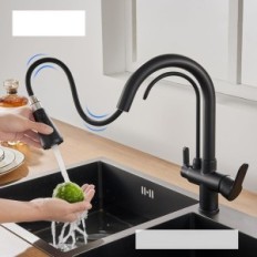 Batterie KEKBON DE-KOB8039B TAP TOPE 3 TOPE POUR EAU AVEC FONCTION DE PULLI DOWN Noir