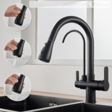 Akumulators Kekbon de-Kob8039b 3 tornis Tap ūdenī ar nolaišanas funkciju Black