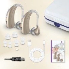 Usato Delmicure VHP-1303 Aiuto acustico con riduzione del rumore, oro, 2 pezzi.